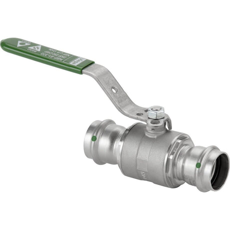 Viega 81107 (4075) 2 in. x 2 in. ProPress 316 Stainless Steel Full Port Ball Valve with Press Connections (1 Each)