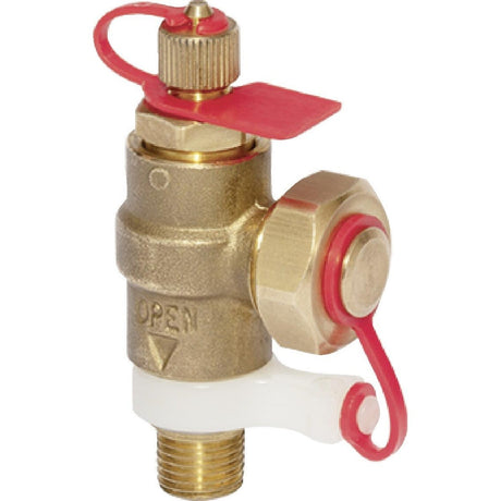 Viega 82140 (2980.1ZL) ProPress Brass Drain Valve 1/4 in. MPT with Pressure Temperature Test Port (1 Each)