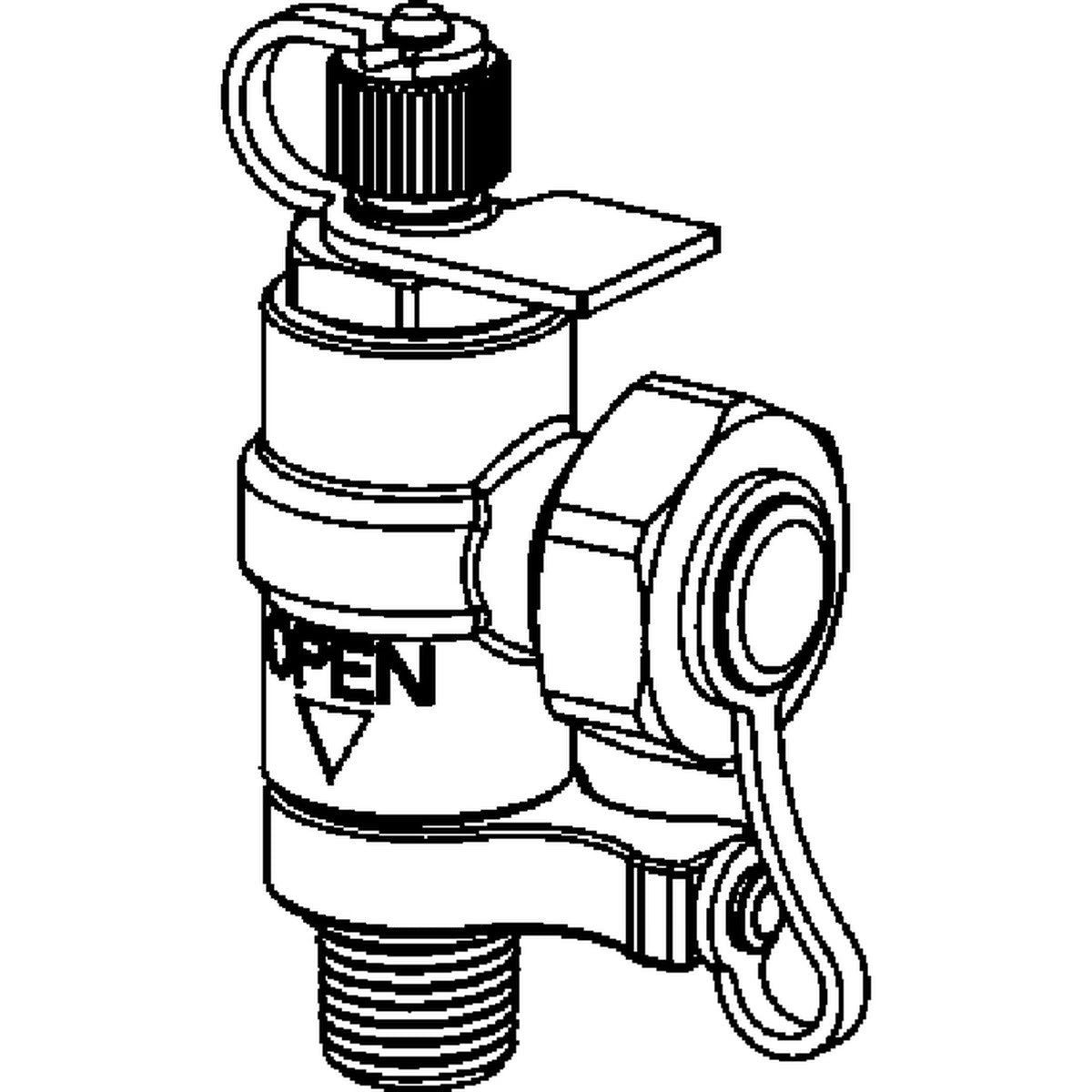Viega 82140 (2980.1ZL) ProPress Brass Drain Valve 1/4 in. MPT with Pressure Temperature Test Port (1 Each) - 3