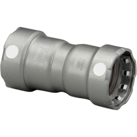Viega 84215 (5915) MegaPress FKM 1/2 in. x 1/2 in. Press Coupling with Stop for Carbon Steel Pipe