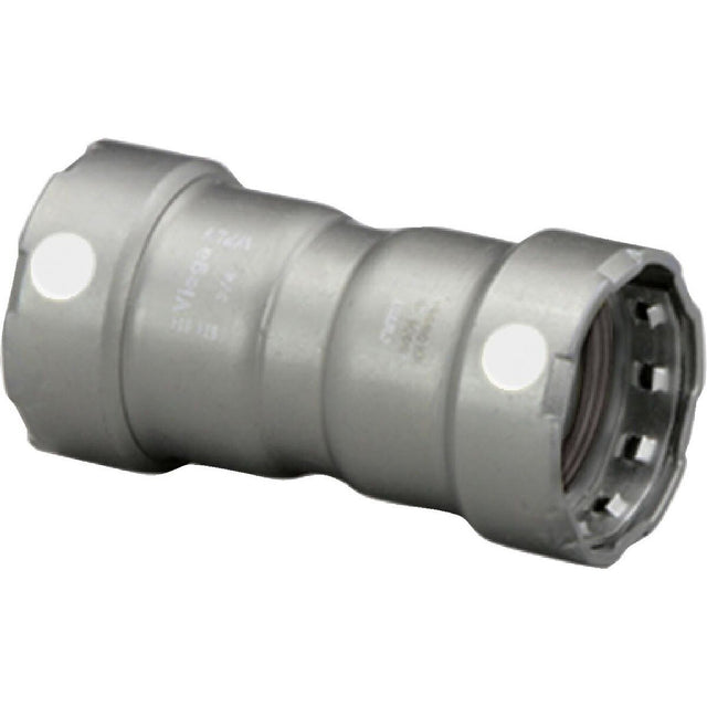 Viega 84230 (5915) MegaPress FKM 1-1/4 in x 1-1/4 in Press Coupling with Stop for Carbon Steel Pipe (Each)