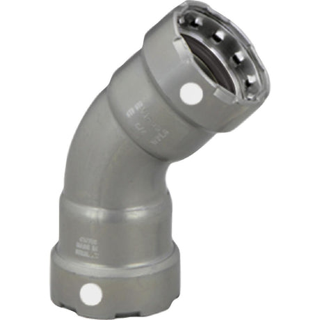 Viega 84345 (5926) MegaPress FKM 45 Degree Elbow 1 in x 1 in Press Fitting Carbon Steel (1 Each)