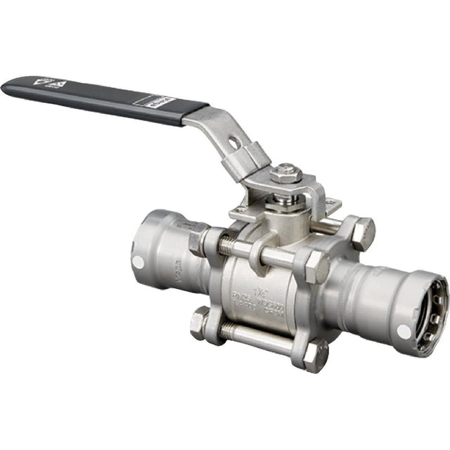 Viega 86420 (5975.8) MegaPress FKM 1 1/2 in. Press x 1 1/2 in. 3-Piece Ball Valve (1 Each)