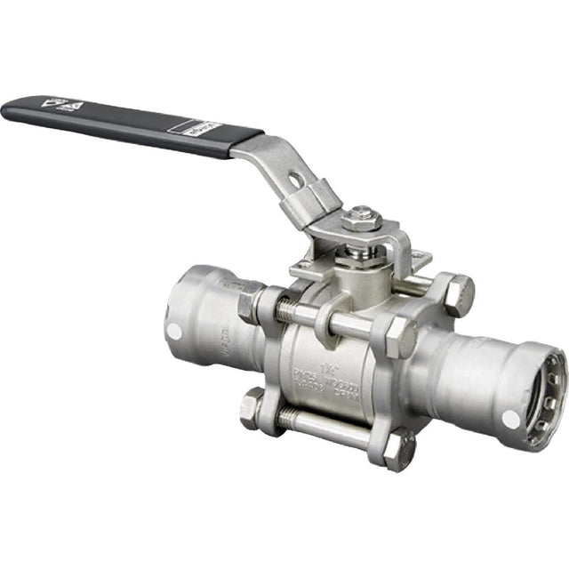 Viega 86515 (4175.8) MegaPress 304 FKM 1-1/4 in 3-Piece Press Ball Valve (1 Each)
