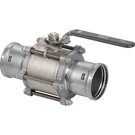 Viega 86655 (4175.8XL) MegaPress 304 FKM 3 in. 3-Piece Press Ball Valve for Stainless Steel Pipe (1 Each)