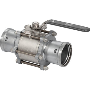 Viega 86690 (5975.8XL) MegaPress FKM 4 in. 3-Piece Ball Valve with Press Ends (1 Each)