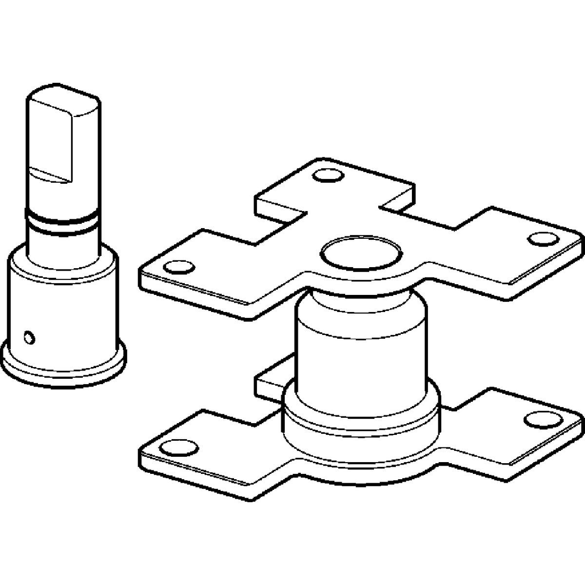 Viega 86837 (5970.9XL) MegaPress XL Lockable Stem Extension for Valve Top Stainless Steel 316 (1 Each) - 3