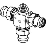 Viega 87420 (2976.3) ProPress 1/2 in. Bronze Three-Way Diverting and Mixing Valve for Heating Systems (1 Each) - 2
