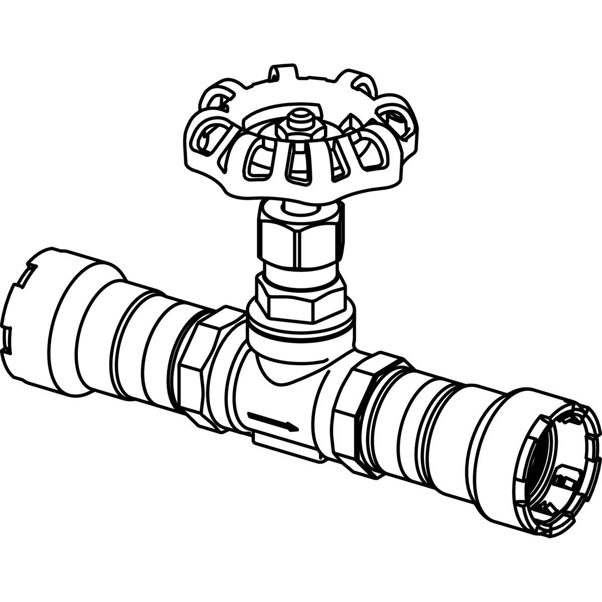 Viega 87610 (5185.1) MegaPress 316 EPDM Globe Valve with Press Ends (1 Each) - 2