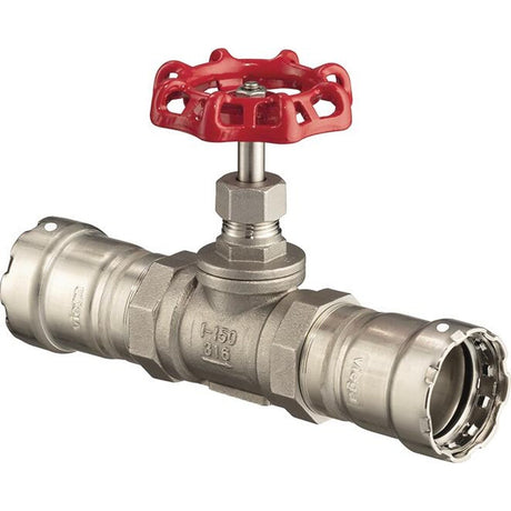Viega 87645 (5985.1) MegaPress 316 FKM 1 1/4 in. Stainless Steel Press Globe Valve