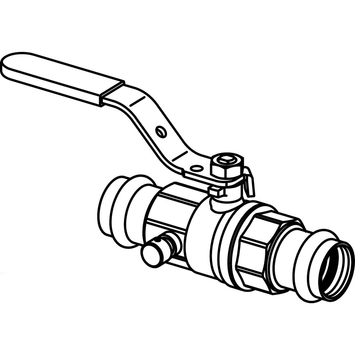 Viega 87850 (2975.3ZL) ProPress 3/4 in. Full Port Ball Valve with Drain (1 Pc) - 3