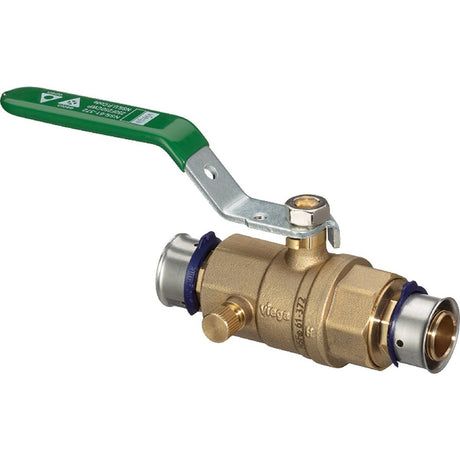 Viega 87915 (2875ZL) PureFlow 3/4 in. Press Brass Full Port Ball Valve with Drain (1 Each)