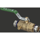 Viega 87915 (2875ZL) PureFlow 3/4 in. Press Brass Full Port Ball Valve with Drain (1 Each) - 2
