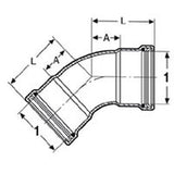 Viega 90070 (5126) MegaPress 316 1 1/2 in. 45 Degree Press Elbow (1 Pack) - 2