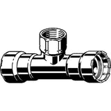 Viega 90210 (5117.2) MegaPress 316 1-1/2 in. x 1-1/2 in. x 1 in. FPT Stainless Steel Press Tee (1 Each) - 2