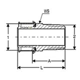 Viega 90556 (2811ZL) 1 in. Press x 3/4 in. MPT Zero Lead Bronze Adapter - 2