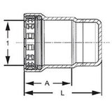 Viega 90705 (5156.1XL) 2 1/2 in MegaPress 316 Stainless Steel Press Cap with Smart Connect (1 Each) - 2
