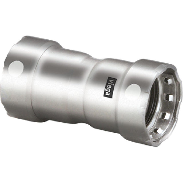 Viega 91115 (6815) MegaPress 316 Stainless Steel Press Coupling with Stop 1 1/4 in x 1 1/4 in (1 Pack)
