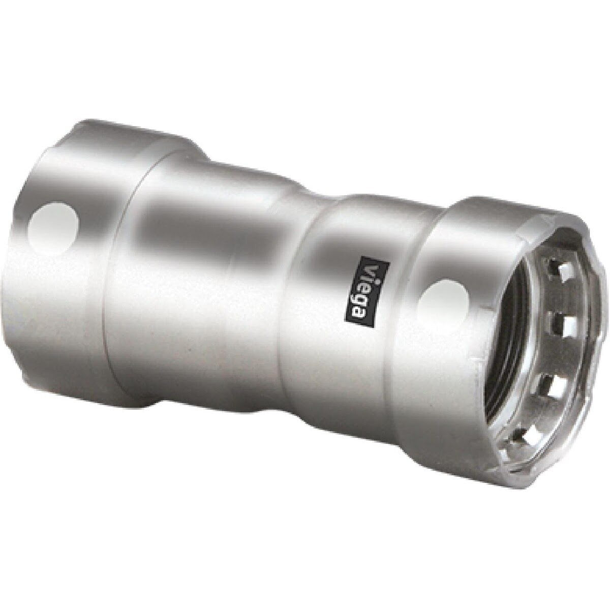 Viega 91120 (6815) 1-1/2 in. x 1-1/2 in. 316 Stainless Steel MegaPress Press Coupling with Stop (1 Each)