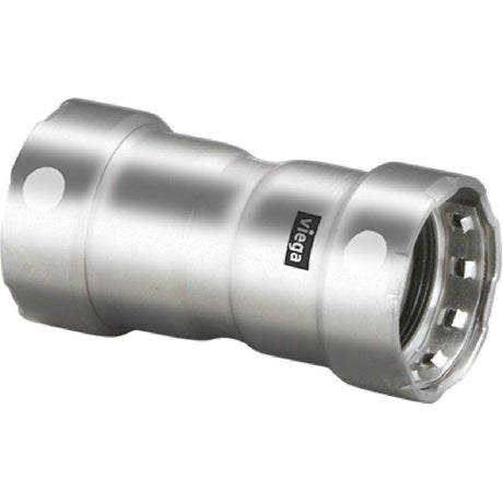 Viega 91120 (6815) 1-1/2 in. x 1-1/2 in. 316 Stainless Steel MegaPress Press Coupling with Stop (1 Each)