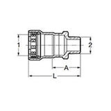 Viega 91230 (6811) MegaPress 316 FKM 1-1/2 in. Press x 1-1/2 in. MPT Adapter (1 Each) - 2