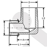 Viega 92560 (2814ZL) PureFlow Press 90 Degree Zero Lead Bronze Elbow 1 in Press x 1 in MPT - 2