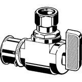 Viega 93515 (2842.4ZL) Angled PureFlow Press Stop Valve 3/8 in Press x 1/4 in CTS Compression (1 Each) - 2