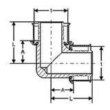 Viega 93540 (2816ZL) PureFlow Press 3/4 in x 3/4 in 90 Degree Zero Lead Bronze Elbow (1 Each) - 2