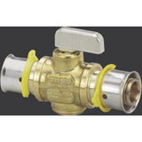 Viega 94521 (2842.2ZL) 1/2 in. PureFlow Press Zero Lead Brass Ball Valve (1 Each)