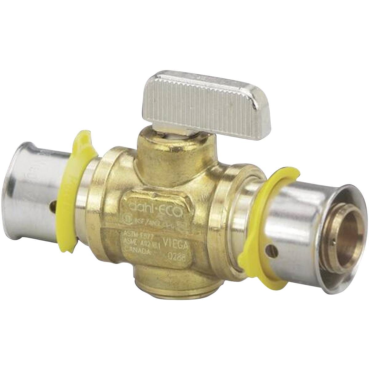 Viega 94541 (2842.2ZL) PureFlow Press Brass Zero Lead Ball Valve 3/4 in x 3/4 in (1 Each)