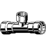 Viega 95185 (4117.2) MegaPress 304 Stainless Steel 3/4 in Press x Press x Female NPT Tee - 2