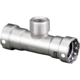 Viega 95205 (4117.2) MegaPress 304 FKM 304 Stainless Steel Press Tee 1-1/2 in x 1-1/2 in x 3/4 in FPT (1 Each)