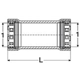 Viega 95315 (4115.5) MegaPress 304 FKM 3/4 in. Press x Press Coupling No Stop (1 Each) - 2