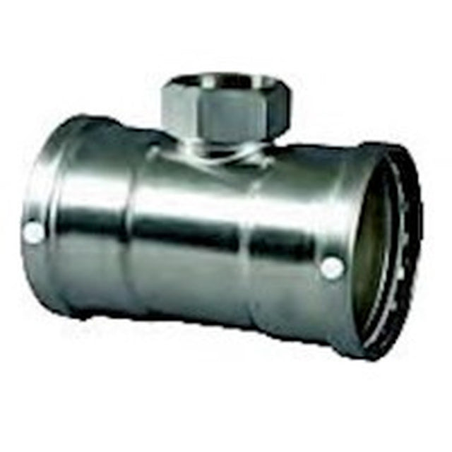 Viega 95620 (4117.2XL) MegaPress 304 FKM Stainless Steel Press Tee 2 1/2 in. x 2 1/2 in. x 3/4 in. P x P x FPT (1 Each)