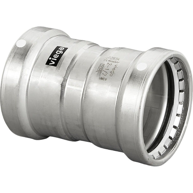Viega 95650 (4115XL) MegaPress 304 FKM 3 in. x 3 in. Stainless Steel Press Coupling with Stop (1 Each)