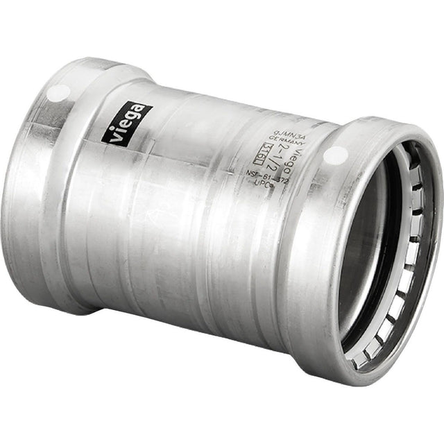 Viega 95665 (4115.5XL) MegaPress 3 in x 3 in 304 Stainless Steel Press Coupling No Stop (1 Pc)