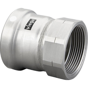 Viega 95775 (4112XL) MegaPress 304 FKM 3 in. Press x 3 in. Female Pipe Thread Adapter (1 Pack)