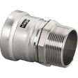 Viega 98305 (6811XL) MegaPress 316 FKM 3 in. Press x 3 in. MPT 316 Stainless Steel Adapter (1 Pack)