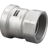 Viega 98325 (6812XL) MegaPress 316 FKM 4 in. Press x 4 in. FPT Stainless Steel Adapter (1 Pack)