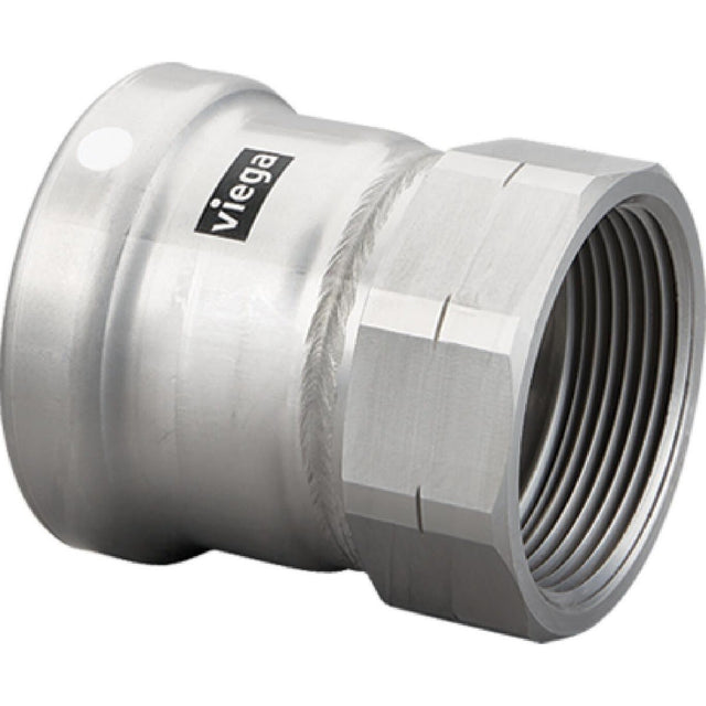 Viega 98325 (6812XL) MegaPress 316 FKM 4 in. Press x 4 in. FPT Stainless Steel Adapter (1 Pack)