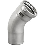 Viega 98495 (6826.1XL) MegaPress 316 FKM 2 1/2 in 45 Degree Stainless Steel Street Elbow (1 Each)