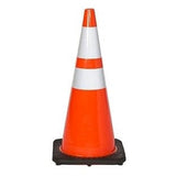 Vizcon 15028-NSWB-T24-7 28" Fluorescent Wide Body Traffic Safety Cone with 7 lb Base - 2