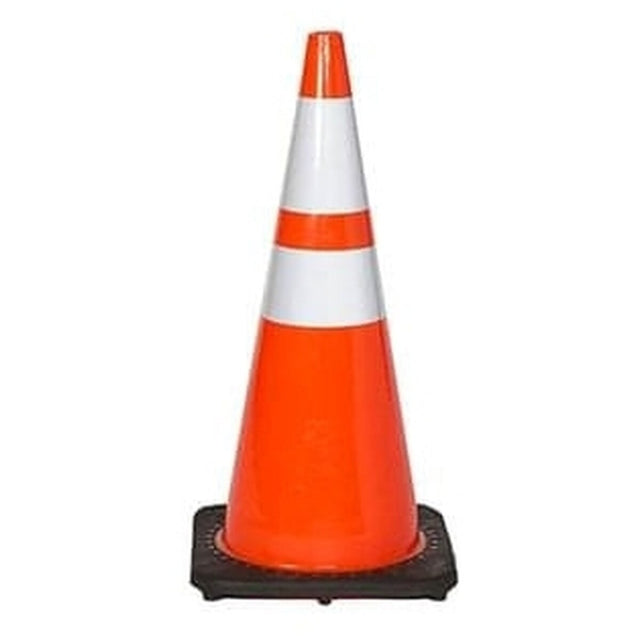 Vizcon 15028-NSWB-T24-7 28" Fluorescent Wide Body Traffic Safety Cone with 7 lb Base
