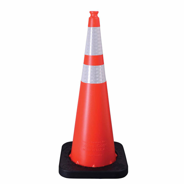 Vizcon 16036-HIWB-10 36" Orange Enviro-Cone, 6" & 4" Reflective, 10lb Rubber Base