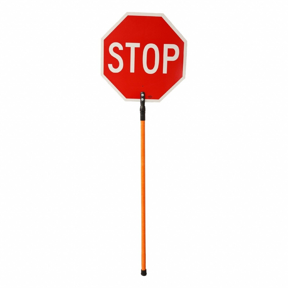 Vizcon 18024-SS-EG-6T 24" x 24" Stop Slow Engineer Grade Reflective Aluminum Paddle Sign with 6' to 8' Telescoping Fiberglass Handle