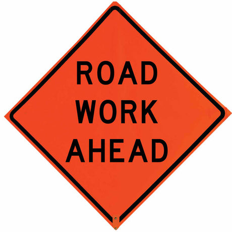 Vizcon 26036-EV-HF-RWA 36" Non-Reflective Vinyl Roll-Up Sign, Road Work Ahead