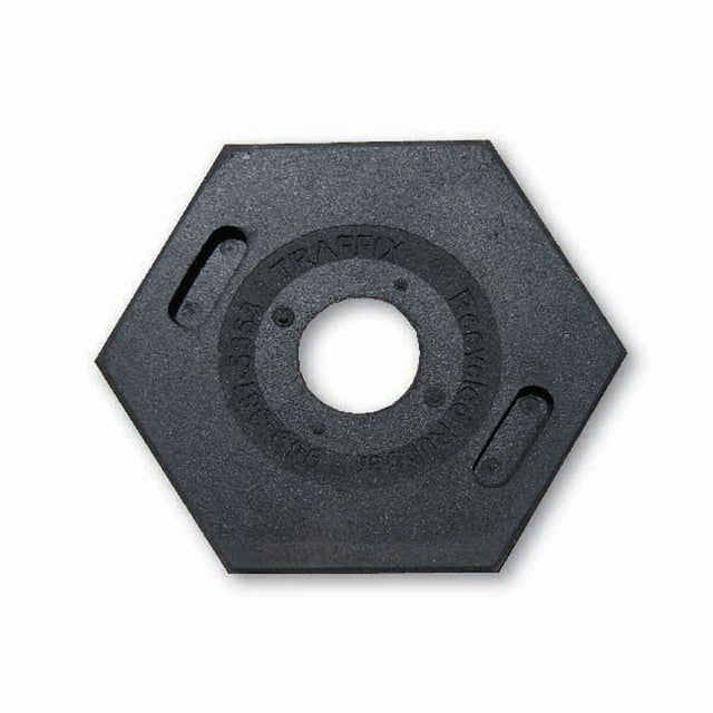 Vizcon 42000-TB12 12lb Hexagonal Recycled Rubber Delineator Tube Base