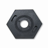 Vizcon 42000-TB12 12lb Hexagonal Recycled Rubber Delineator Tube Base - 2