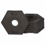 Vizcon 42000-TB12 12lb Hexagonal Recycled Rubber Delineator Tube Base - 4