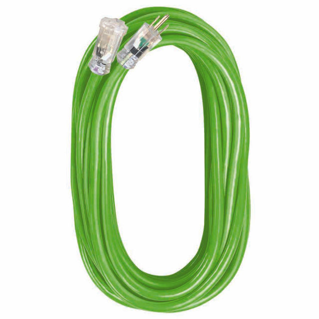 Voltec 05-00116 100FT 12/3 SJTW 300V Fluorescent Green/Black Extension Cord